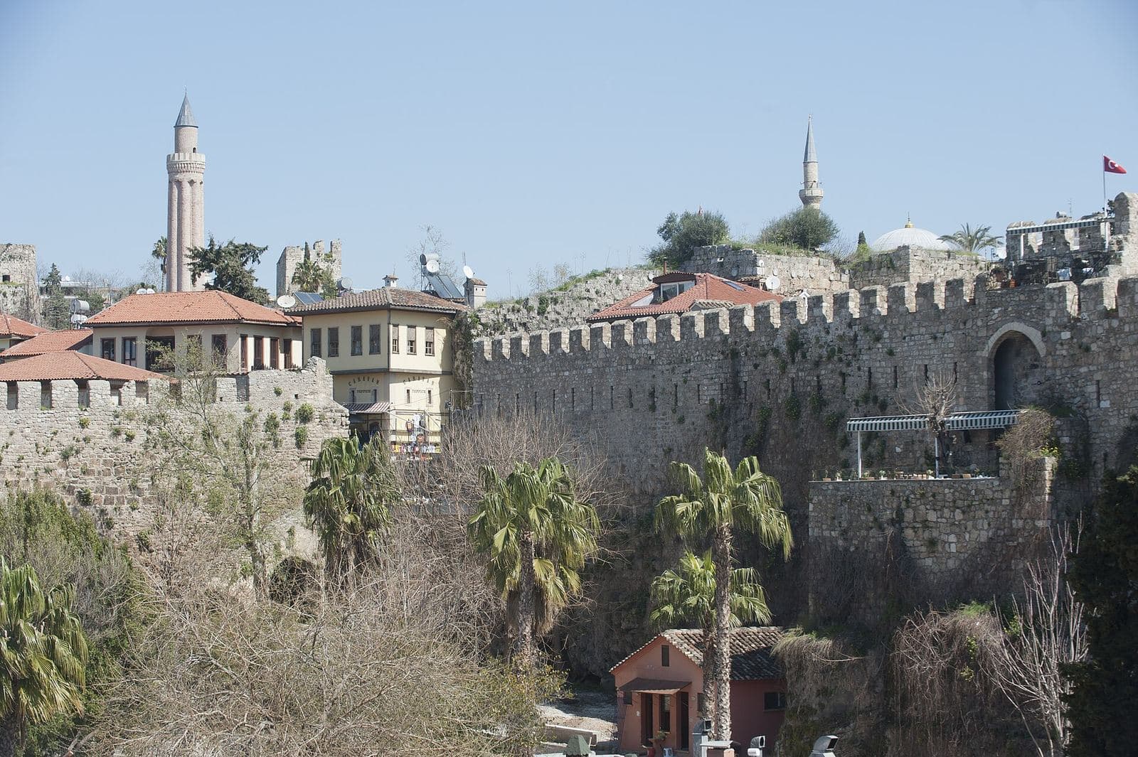 The old city walls of Kaleiçi, Antalya's historic quarter