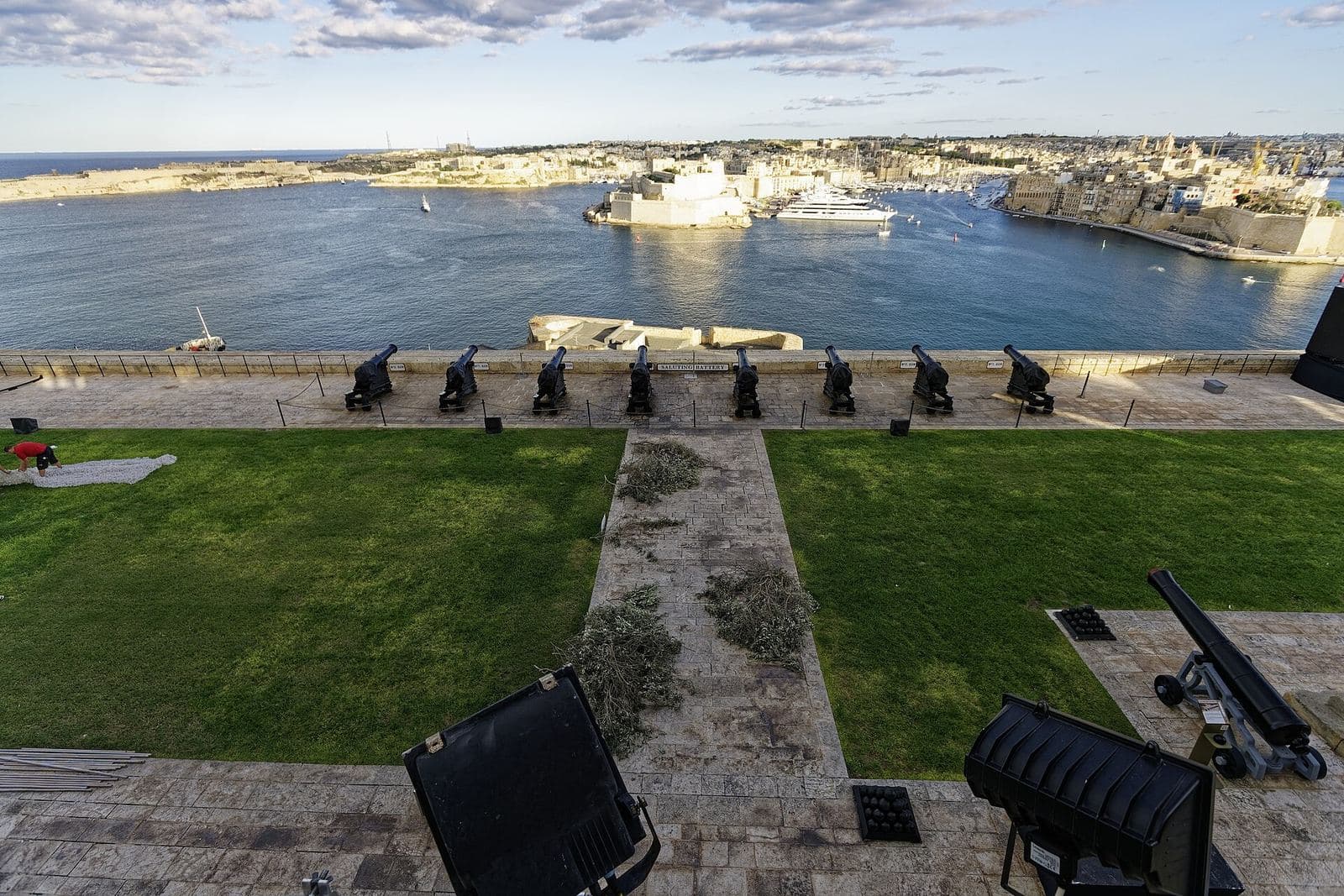 Valletta's Grand Harbour seen from the Upper Barrakka Gardens, Malta