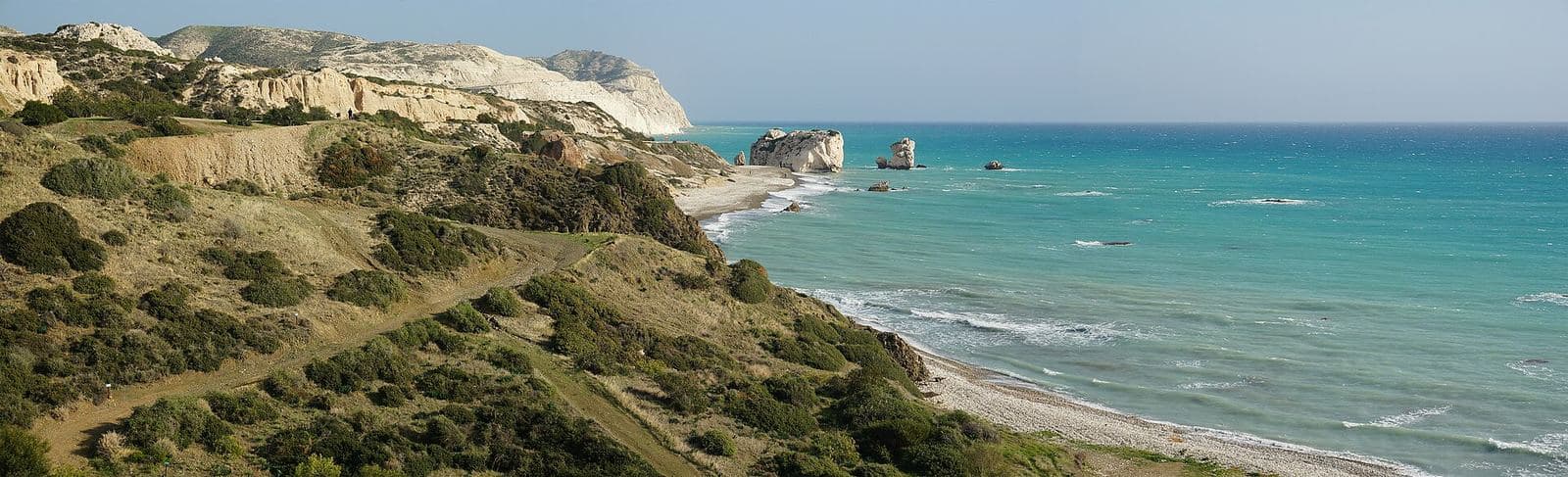 Petra tou Romiou (Aphrodite's Rock), the Paphos coastline, Cyprus